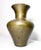 Very Heavy Antique Handmade Arts and Crafts Forged Thick Brass Vase Urn For Sale In New York - Image 6 of 9