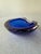 Barovier & Toso 1950s cobalt blue Murano glass bowl, beautiful detail and color.