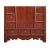 1980s Chinese Vintage Distressed Brick Red Color Narrow a Shape Cabinet For Sale - Image 5 of 6