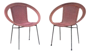Set of Outdoor Chairs with Rubber Cord, 1970s