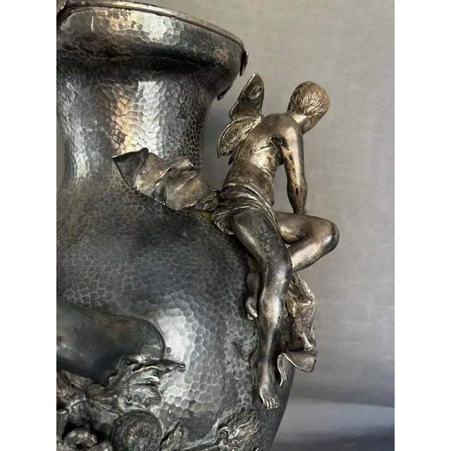 Gray Art Nouveau Vase from Kayserzinn, 1890s For Sale - Image 8 of 11