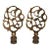 Scrolled Vine Brass Lamp Finials - a Pair For Sale