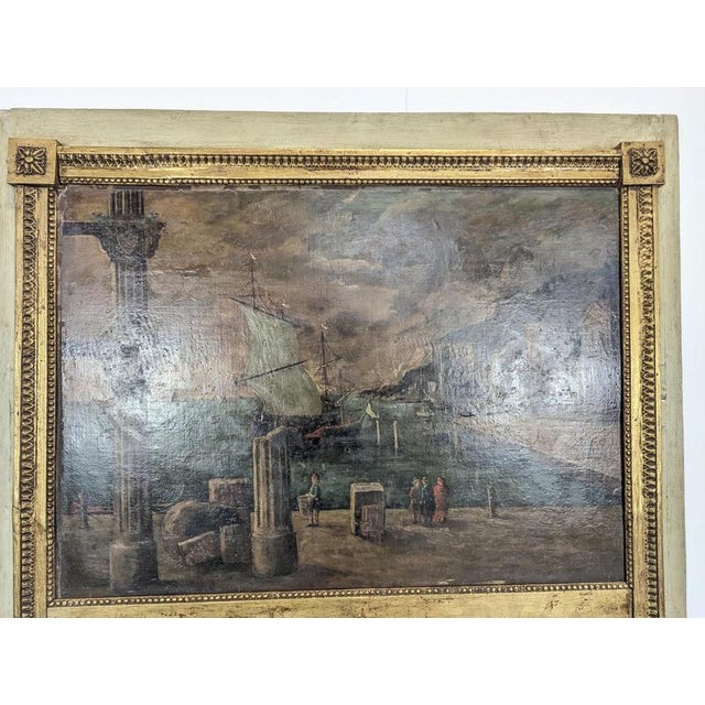 Patinated Trumeau Mirror with Antique Decoration, 19th Century For Sale - Image 3 of 12