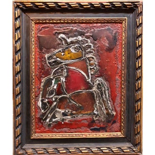 Alexander Raymond Katz, Mixed Media Sculptural Painting "Unicorn" Chicago Jewish Modernist For Sale