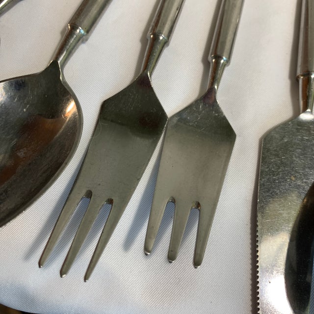 1950s 1950s Copenhagen Cutlery by Erik Herlow Iconic "Obelisk" Pattern - 54 Pieces For Sale - Image 5 of 6