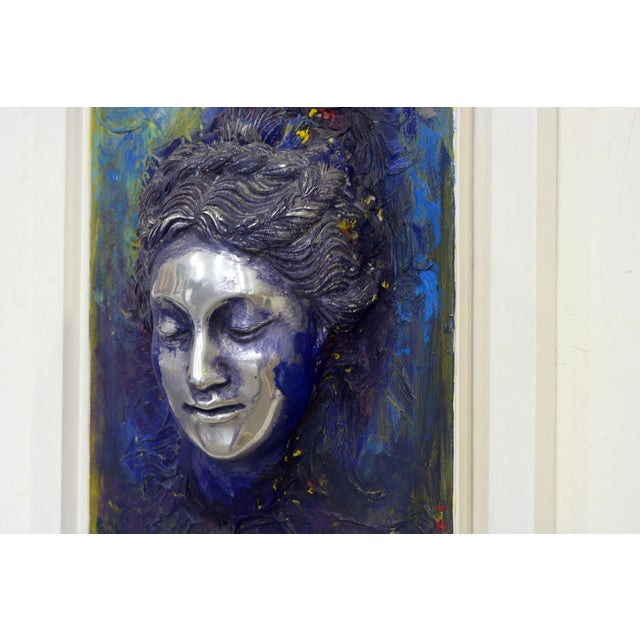 Aluminum Deep Resonance Sculpture on Painted Canvas from Giuseppe Caiafa, 2024 For Sale - Image 3 of 6
