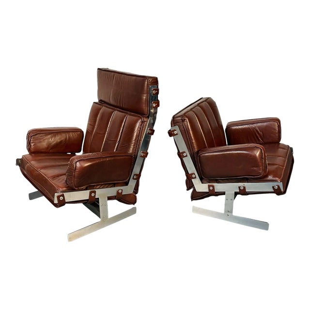 Pair of Swedish Mid-Century Modern Lounge / Club Chairs by Arne Norell, 1960s For Sale