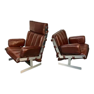 Pair of Swedish Mid-Century Modern Lounge / Club Chairs by Arne Norell, 1960s