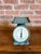 1910s Slanting Dial Kitchen Scale Seafoam Green - American Cutlery Co For Sale - Image 4 of 15