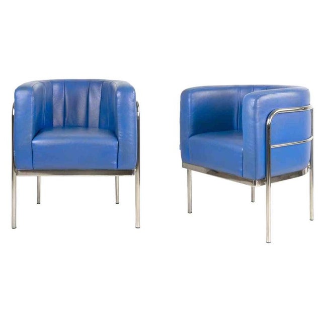 Metal Ondina Chairs by De Pas, D'Urbino and Lomazzi for Zanotta, 1980s, Set of 2 For Sale - Image 7 of 7