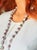 Vintage Art Deco Chinese Hand-Painted Floral Porcelain Necklace, 1930s, 41" For Sale In Cleveland - Image 6 of 9