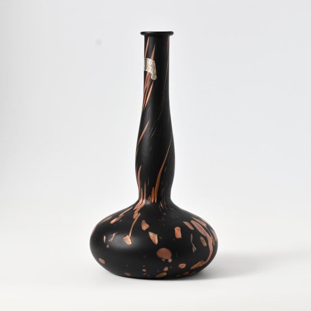 Mid-Century Italian Aventurine Glass Vase or Bottle, 1960s For Sale - Image 4 of 9