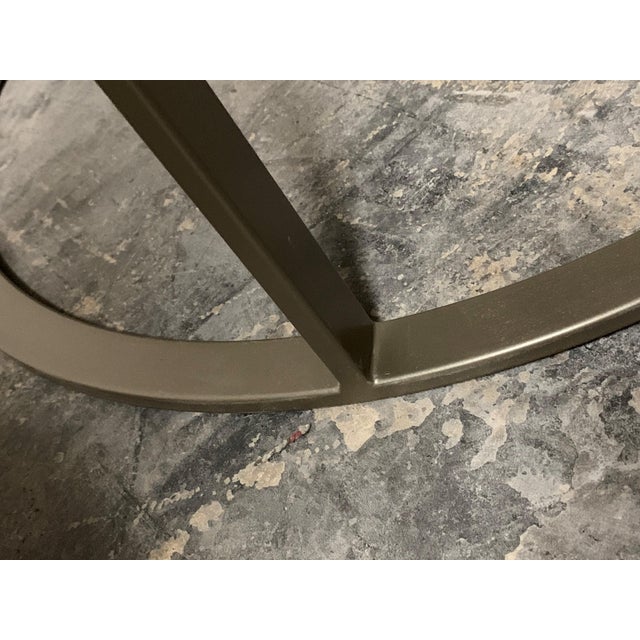 Metal New Coffee or Side Table in Champagne Color With Smoked Mirrored Glass Top For Sale - Image 7 of 9