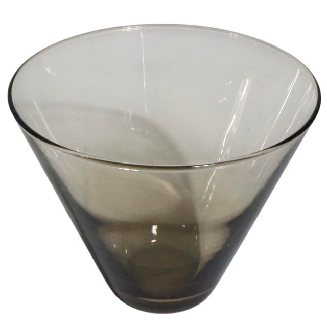 Chic set of seven conical low ball glasses, Circa 1950/60's, probably made in Norway. The glasses are executed in a...