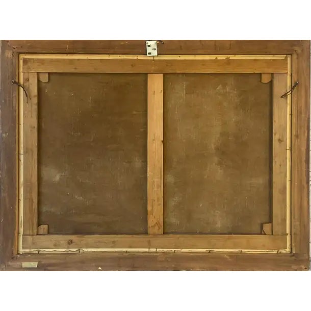 Black Labrador Retriever Painting, Oil on Canvas in Giltwood Frame For Sale - Image 10 of 11