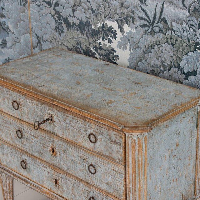 18th C. Swedish Gustavian Commode in Original Paint, Georg Haupt, Attributed For Sale - Image 14 of 18