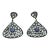 Moonstone, Tanzanite and Black Diamond Dangle Drop Pierced Earrings , Blue Purple For Sale