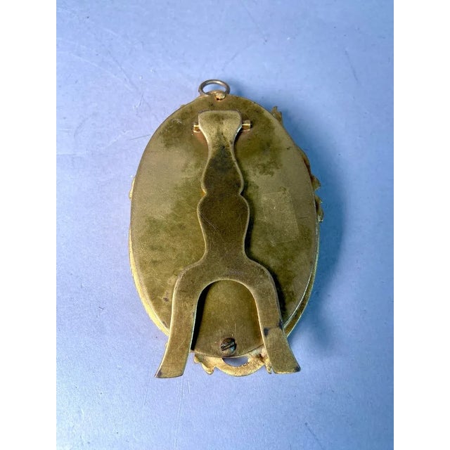 Metal 19thC French Gilded Bronze Miniature Floral Picture Frame For Sale - Image 7 of 10