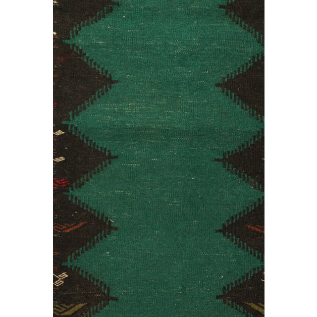 Rug & Kilim Vintage Afghan Kilim With Teal Open Field, From Rug & Kilim For Sale - Image 4 of 7