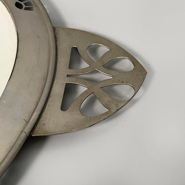 1930s German Art Deco Tray in Ceramic and Metal with Flowers, 1930s For Sale - Image 5 of 16