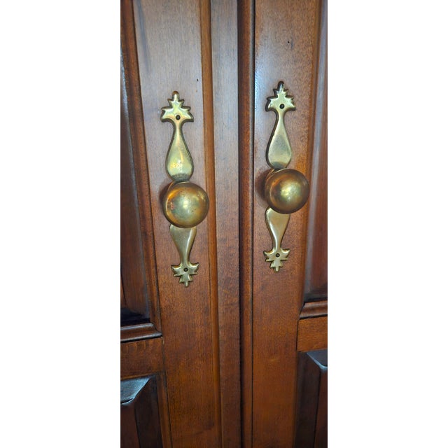 1980s Vintage Solid Wood Armoire/Wardrobe For Sale - Image 11 of 12