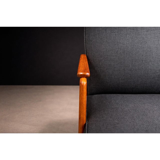 Armchair in Pau Marfim & Fabric, Pierre Weckx, 1950s - Lot 880 For Sale In New York - Image 6 of 16