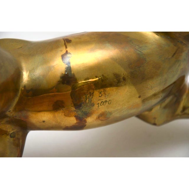 Italian Artist, Horse Sculpture, 1970, Bronze on Marble Pedestal For Sale - Image 9 of 10