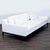 This stylish 3-seat sofa features a crisp white fabric and sleek bronze legs. With its clean lines and comfortable back...
