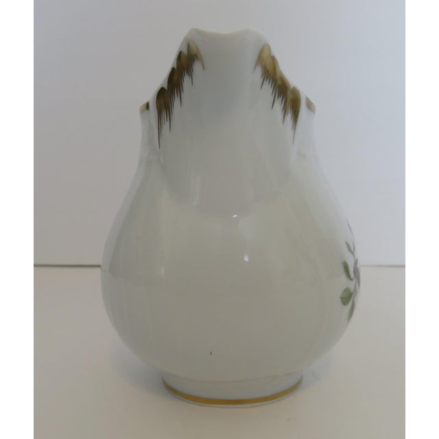 Antique White 1990s Vintage Hollóháza Hungary Porcelin Forest Bird Design Creamer Signed For Sale - Image 8 of 12