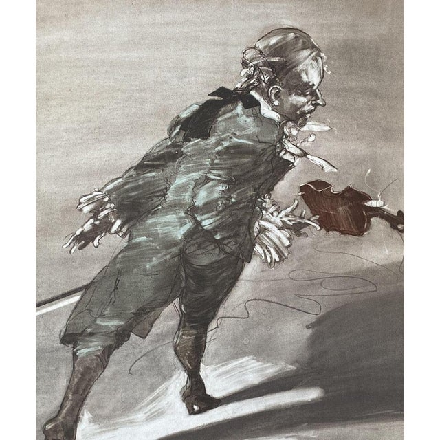 Claude Weisbuch The violinist Original lithograph Signed in pencil by the artist Numbered /250 copies On Arches vellum 75...