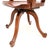 Brown Antique Victorian Oak and Leather Swivel Desk Chair attributed to James Shoolbred, 1880 For Sale - Image 8 of 9