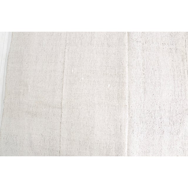 Vintage Black & White Kilim Rug For Sale - Image 4 of 10