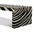 Zebra Striped Bone Inlay Coffee Table with Waterfall Ends For Sale - Image 12 of 13