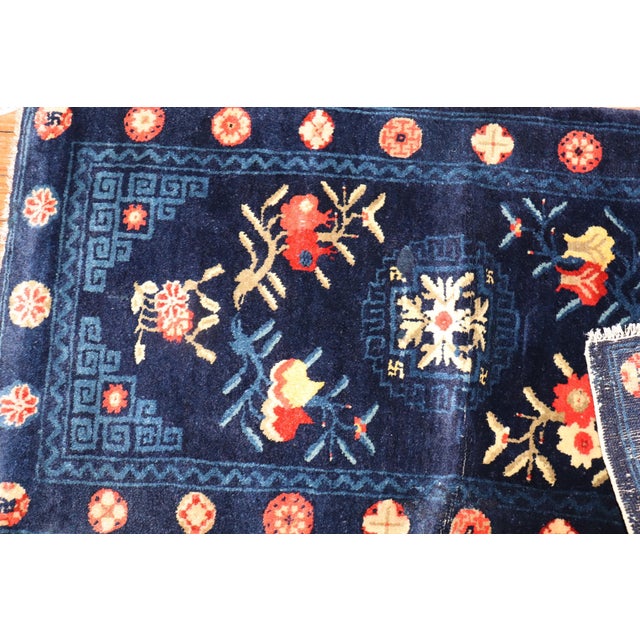 Chinese Scatter Size Early 20th Century Rug - 2' x 3'7" For Sale - Image 4 of 7