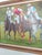 Figurative Late 20th Century Vintage Signed Polo Grounds Painting on Canvas, Framed For Sale - Image 3 of 6