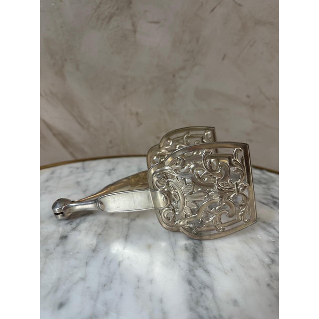 Silver Metal Asparagus Tongs from Christofle, 1950s For Sale - Image 4 of 9