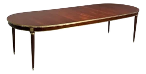 Maison Jansen, Louis XVI Style, Mahogany, Bronze, Dining Table, France, 1920s