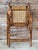 Mid-20th Century English Campaign Faux Bamboo Folding Sling Armchairs With Cane Seats – Pair For Sale In Naples, FL - Image 6 of 12