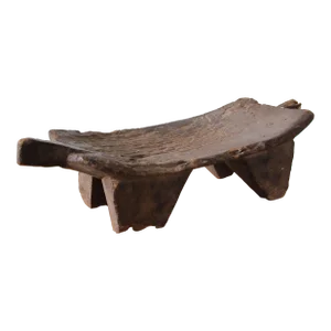 Vintage Lobi Carved Solid Wood Stool