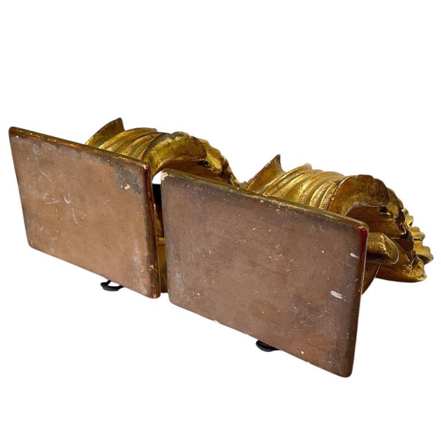 Vintage Italian Gold Leaf Wall Brackets. A Pair For Sale - Image 9 of 10