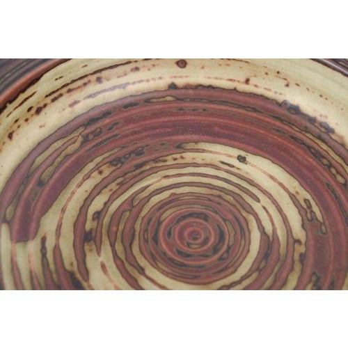 Low Stoneware Bowl with Concentric Pattern by Kresten Bloch for Royal Copenhagen, 1970s For Sale - Image 3 of 5