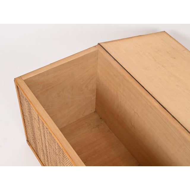 French Riviera Storage Chest in Bamboo and Wicker, Italy, 1970 For Sale - Image 14 of 15