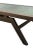 Wood Vintage 60's Rectangular Cocktail Table With Stained Black Wood and Patinated Copper Oxidized Turquoise Top For Sale - Image 7 of 10