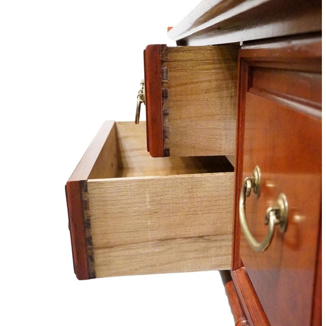 Brown Century Furniture Asian Chinoiserie 73" Buffet / Sideboard W. Faux Bamboo Details For Sale - Image 8 of 13