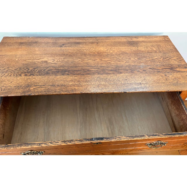 Antique Victorian Eastlake Oak Chest of Drawers For Sale - Image 9 of 17