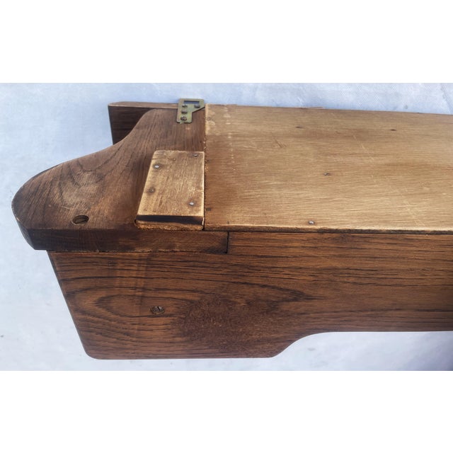 Large Oak Hanging Shelf, 1970s For Sale - Image 15 of 17