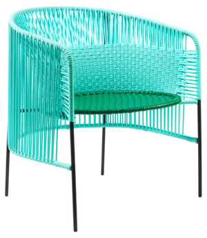 Mint Caribe Lounge Chair by Sebastian Herkner
