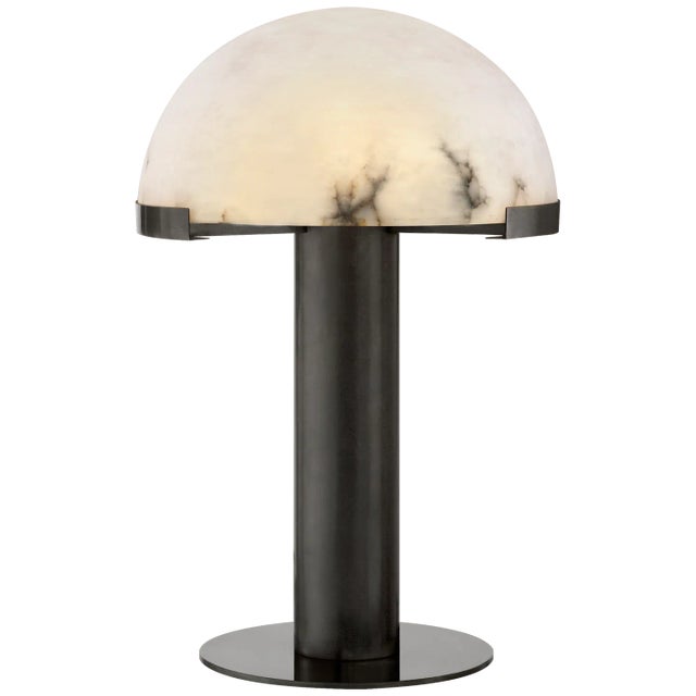Kelly Wearstler for Visual Comfort Signature Melange Table Lamp in Bronze with Alabaster For Sale