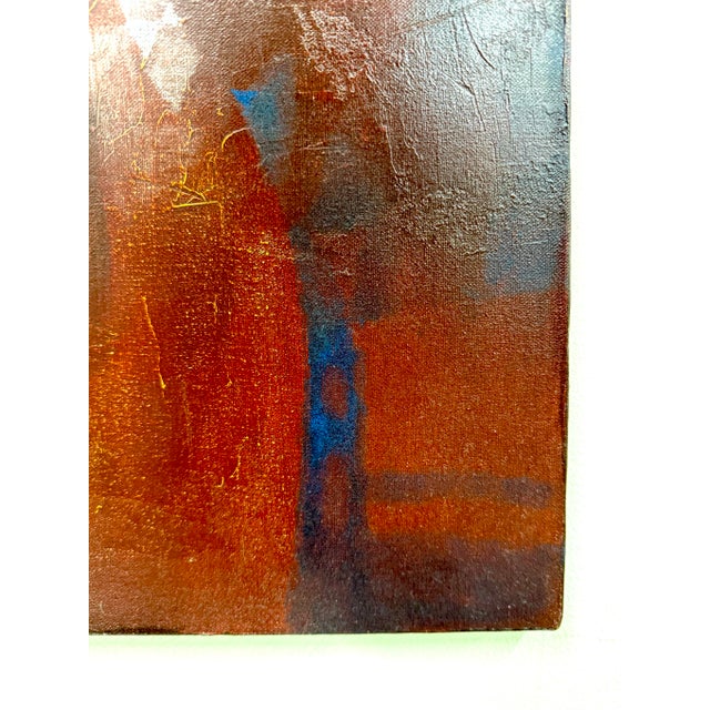 Mid 20th Century Original Abstract Oil Painting "Strings” by Zufar For Sale - Image 5 of 6