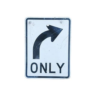 Vintage Metal Only Arrow Street Sign For Sale